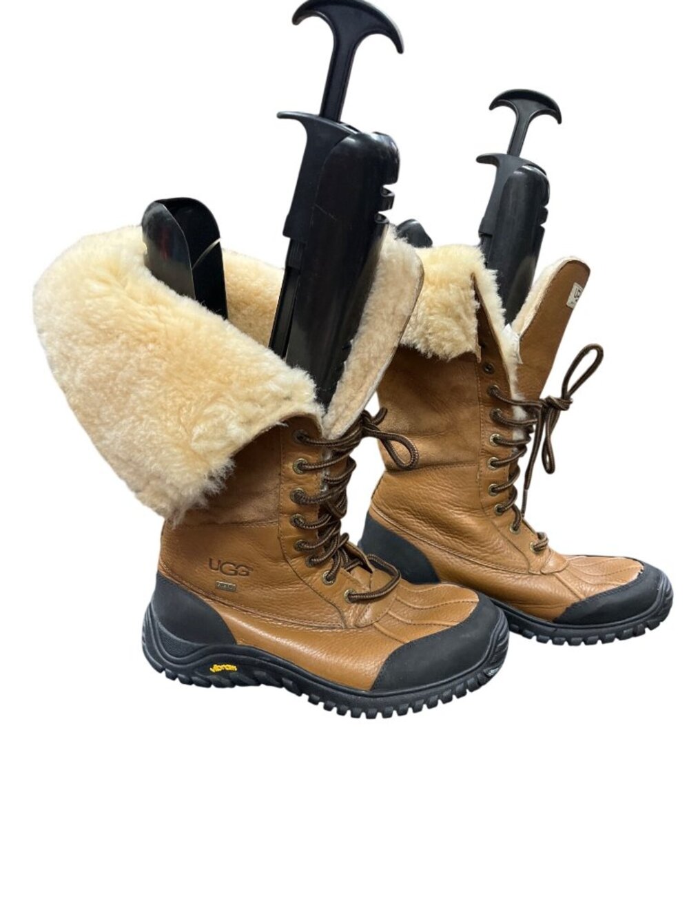 Ugg Adirondack wms sheeplined fur leather brown below knee boots sz 9.5 SKU10674 - Picture 5 of 16